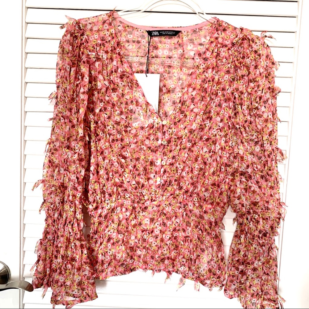 Zara sheer blouse too size XS - New with Tags